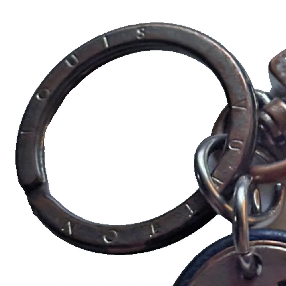 Louis Vuitton M67362 LV Cut Circle Key Ring Holder Silver Bag Charm Keychain